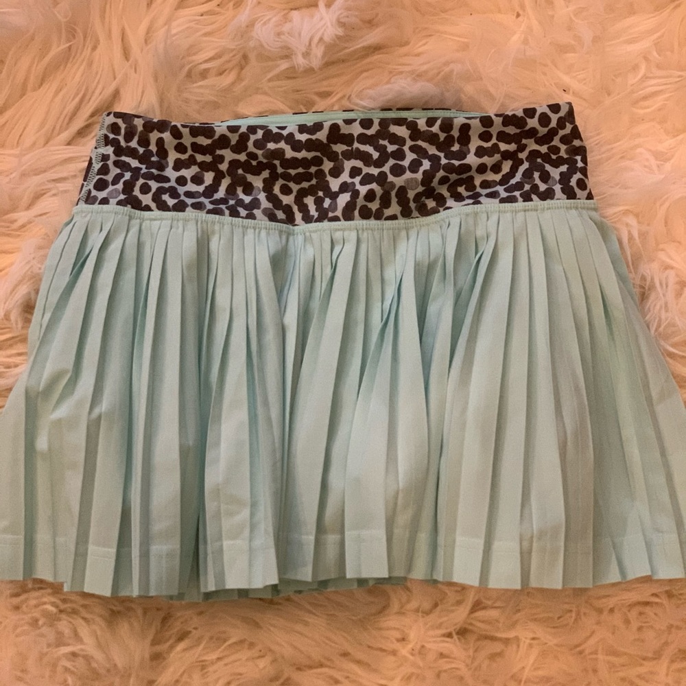Lululemon Pleated to Street Teal Tennis Skirt